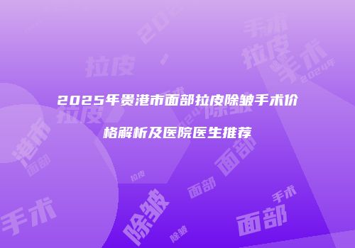 2025年贵港市面部拉皮除皱手术价格解析及医院医生推荐