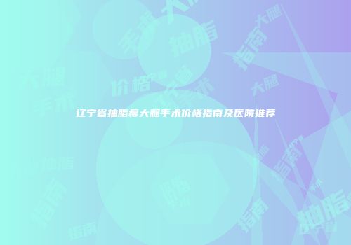 辽宁省抽脂瘦大腿手术价格指南及医院推荐