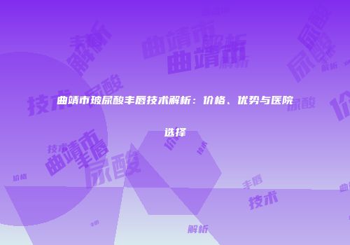 曲靖市玻尿酸丰唇技术解析：价格、优势与医院选择