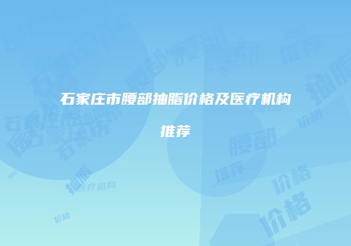石家庄市腰部抽脂价格及医疗机构推荐