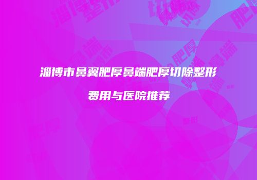 淄博市鼻翼肥厚鼻端肥厚切除整形费用与医院推荐