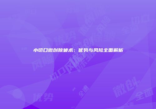 小切口微创除皱术：优势与风险全面解析