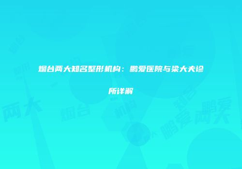 烟台两大知名整形机构：鹏爱医院与梁大夫诊所详解