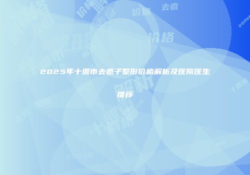2025年十堰市去痘子整形价格解析及医院医生推荐