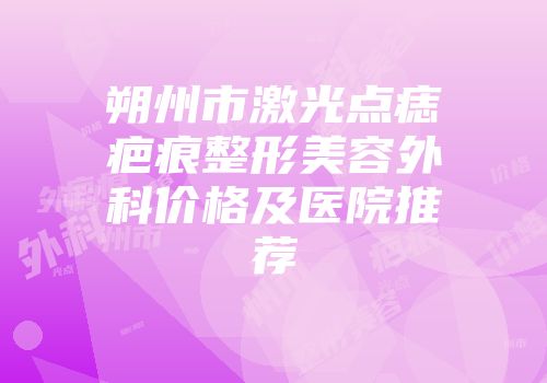 朔州市激光点痣疤痕整形美容外科价格及医院推荐