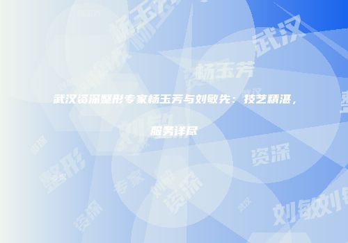 武汉资深整形专家杨玉芳与刘敏先：技艺精湛，服务详尽