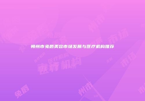 朔州市兔唇美容市场发展与医疗机构推荐