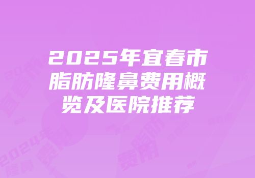 2025年宜春市脂肪隆鼻费用概览及医院推荐