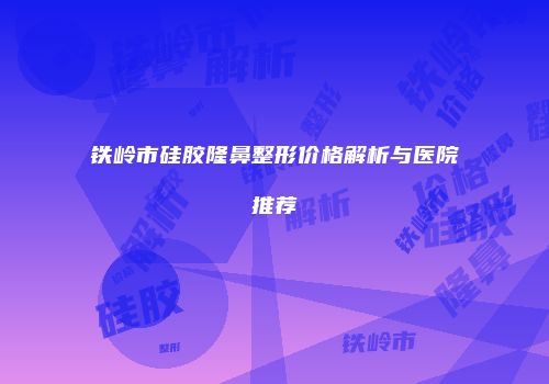 铁岭市硅胶隆鼻整形价格解析与医院推荐