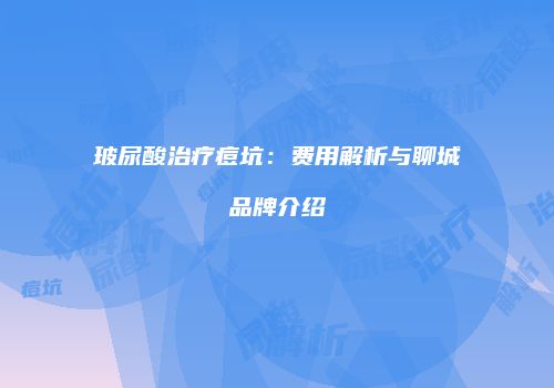 玻尿酸治疗痘坑：费用解析与聊城品牌介绍