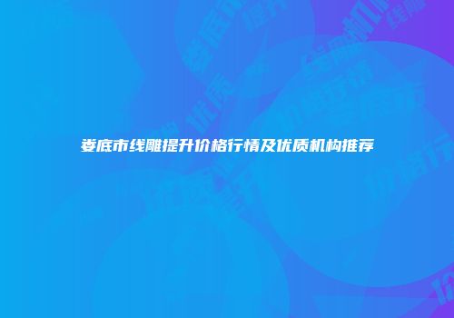 娄底市线雕提升价格行情及优质机构推荐