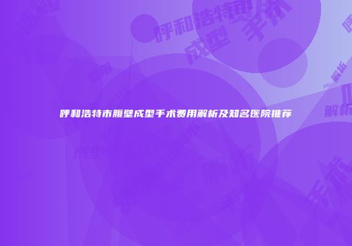 呼和浩特市腹壁成型手术费用解析及知名医院推荐