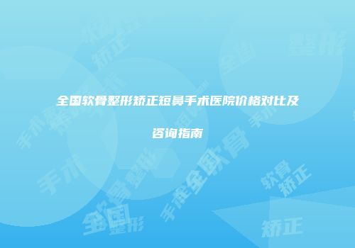 全国软骨整形矫正短鼻手术医院价格对比及咨询指南