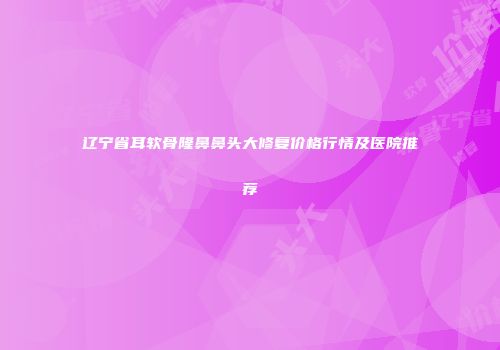 辽宁省耳软骨隆鼻鼻头大修复价格行情及医院推荐