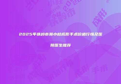 2025年铁岭市鼻小柱成形手术价格行情及医院医生推荐