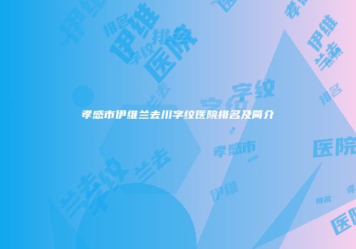 孝感市伊维兰去川字纹医院排名及简介