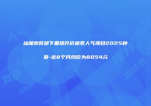 汕尾市臀部下垂提升价格表人气项目2025种草-近8个月均价为8054元