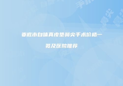 娄底市自体真皮垫鼻尖手术价格一览及医院推荐