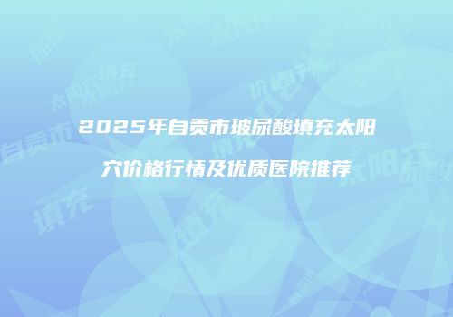 2025年自贡市玻尿酸填充太阳穴价格行情及优质医院推荐