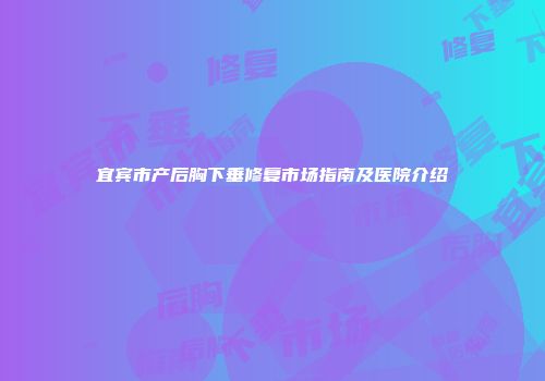宜宾市产后胸下垂修复市场指南及医院介绍