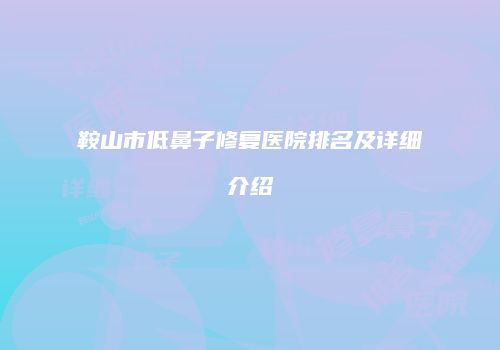 鞍山市低鼻子修复医院排名及详细介绍