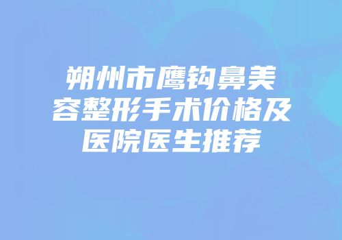 朔州市鹰钩鼻美容整形手术价格及医院医生推荐