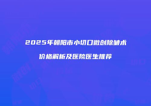 2025年朝阳市小切口微创除皱术价格解析及医院医生推荐