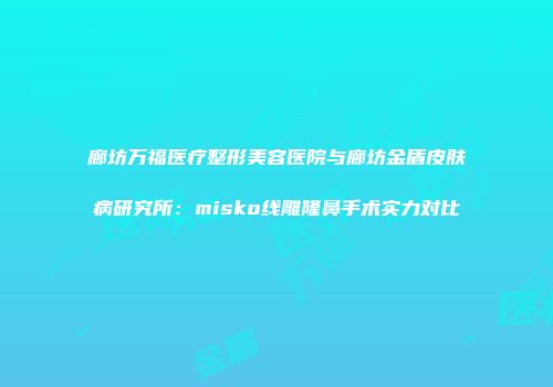 廊坊万福医疗整形美容医院与廊坊金盾皮肤病研究所：misko线雕隆鼻手术实力对比