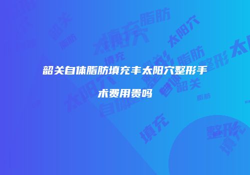 韶关自体脂肪填充丰太阳穴整形手术费用贵吗