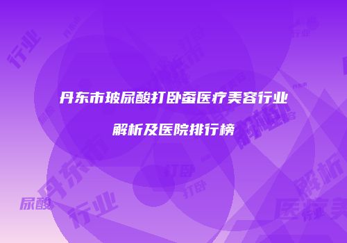 丹东市玻尿酸打卧蚕医疗美容行业解析及医院排行榜