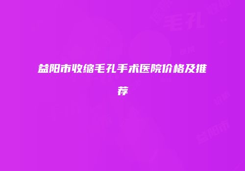 益阳市收缩毛孔手术医院价格及推荐