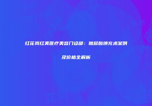 红花岗红美医疗美容门诊部：玻尿酸填充术案例及价格全解析