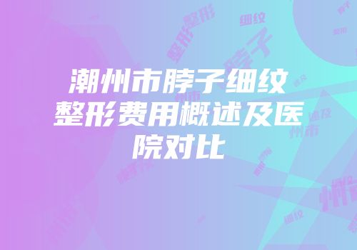 潮州市脖子细纹整形费用概述及医院对比