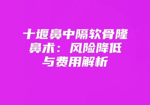 十堰鼻中隔软骨隆鼻术：风险降低与费用解析