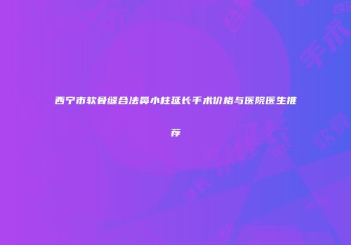 西宁市软骨缝合法鼻小柱延长手术价格与医院医生推荐