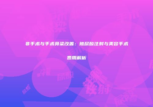 非手术与手术鼻梁改善：玻尿酸注射与美容手术费用解析