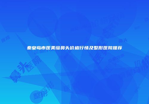 秦皇岛市医美缩鼻头价格行情及整形医院推荐