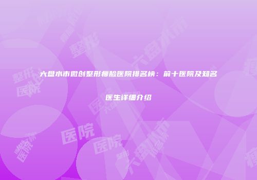六盘水市微创整形瘦脸医院排名榜：前十医院及知名医生详细介绍