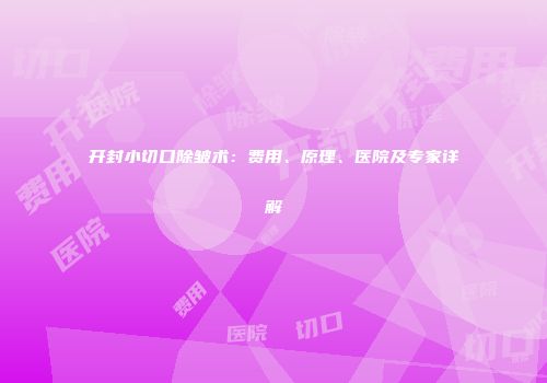 开封小切口除皱术：费用、原理、医院及专家详解