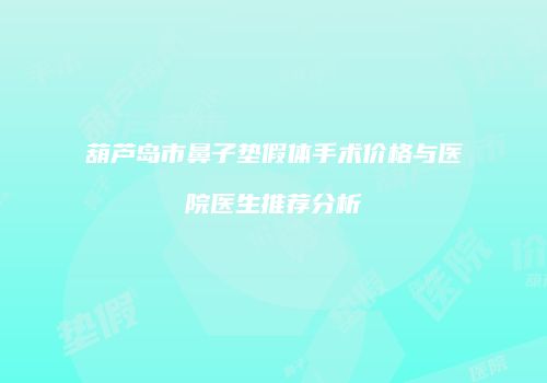葫芦岛市鼻子垫假体手术价格与医院医生推荐分析