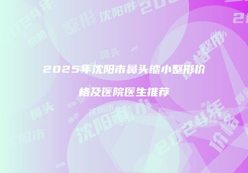 2025年沈阳市鼻头缩小整形价格及医院医生推荐