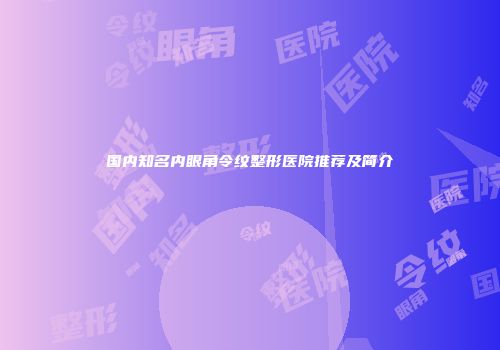 国内知名内眼角令纹整形医院推荐及简介