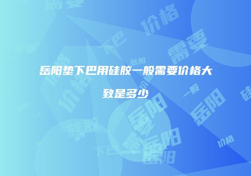 岳阳垫下巴用硅胶一般需要价格大致是多少