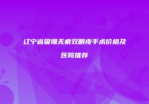 辽宁省吸雕无痕双眼皮手术价格及医院推荐