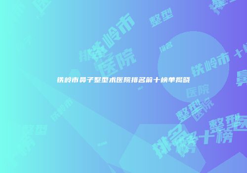 铁岭市鼻子整型术医院排名前十榜单揭晓