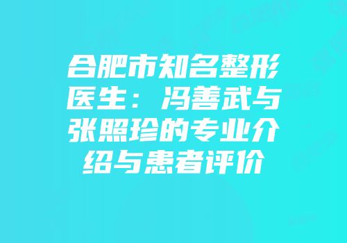 合肥市知名整形医生：冯善武与张照珍的专业介绍与患者评价