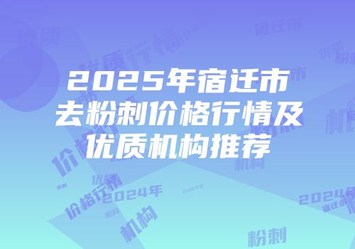 2025年宿迁市去粉刺价格行情及优质机构推荐