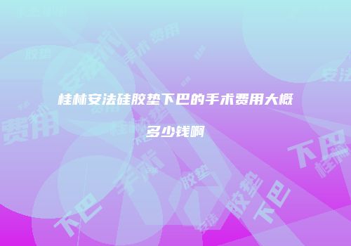桂林安法硅胶垫下巴的手术费用大概多少钱啊