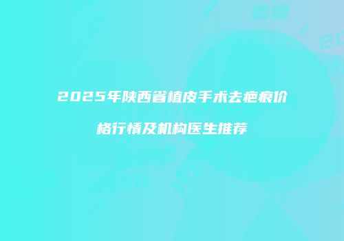 2025年陕西省植皮手术去疤痕价格行情及机构医生推荐