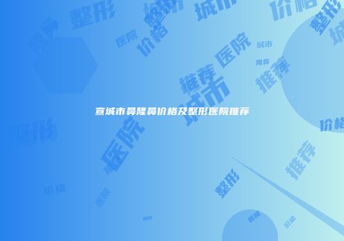 宣城市鼻隆鼻价格及整形医院推荐